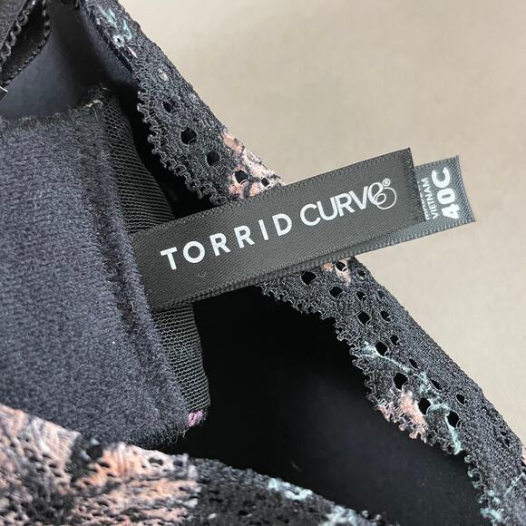 Torrid NWT Lightly Lined Everyday Wire-Free Bra Floral 360° Back Smoothing 40C - Picture 8 of 11